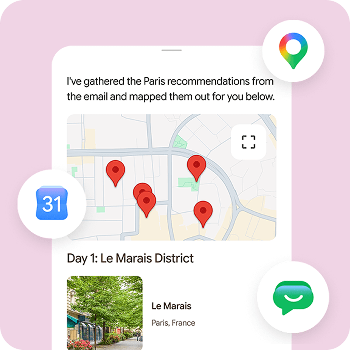 Image of Google Maps with the location of France.