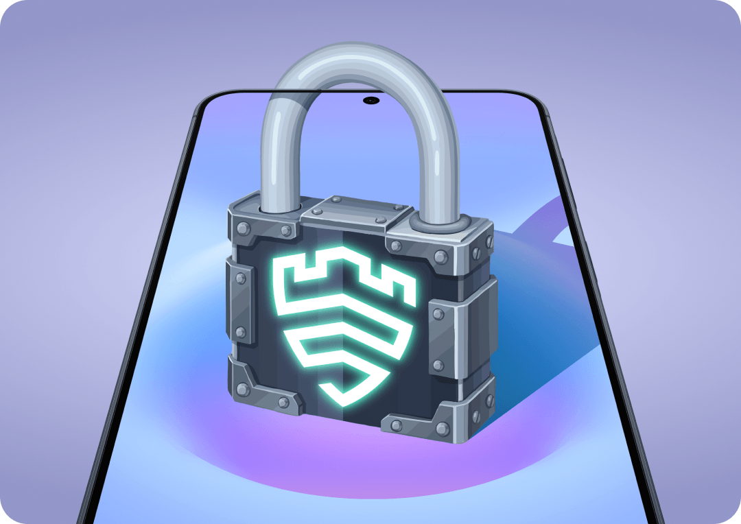 image of screen locked with a lock