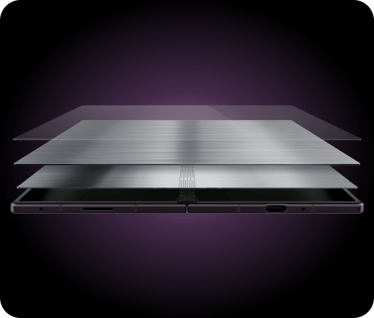 An illustration of the layers beneath the display